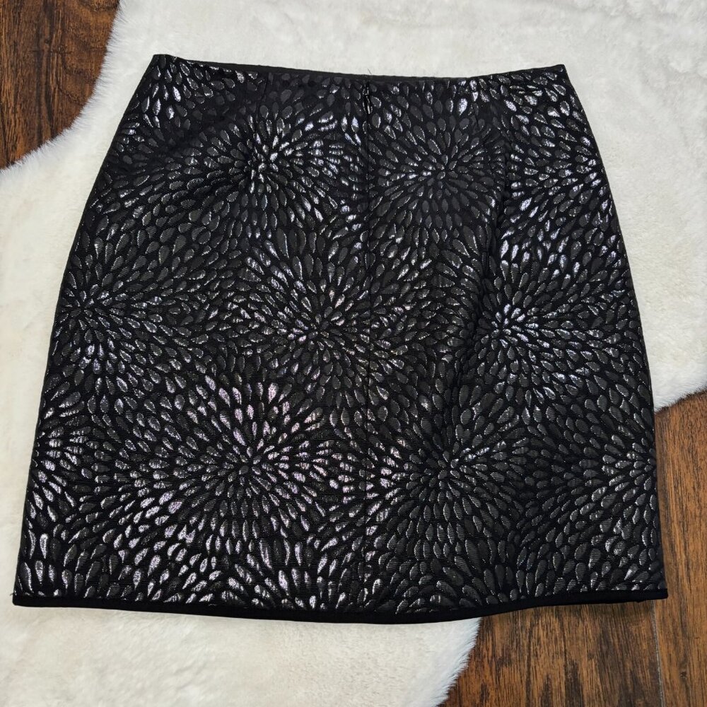 LOFT Skirt 2P Black Metallic 2‎ Petite Women's - Picture 5 of 12